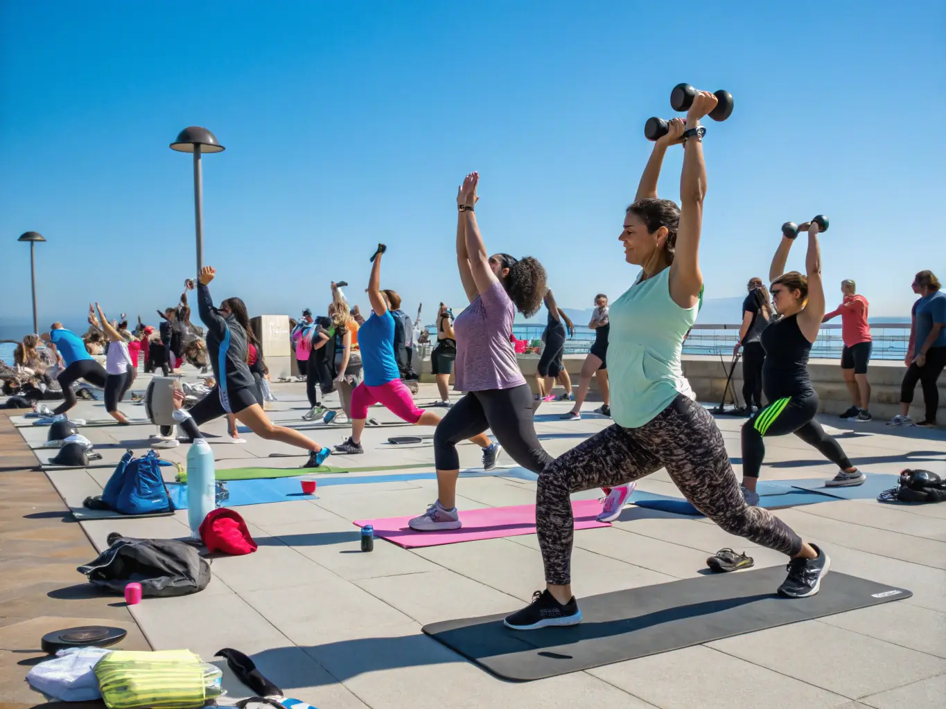 An inclusive image showing people of different ages and abilities participating in a physical education class, emphasizing the organization's commitment to providing accessible and inclusive activities.